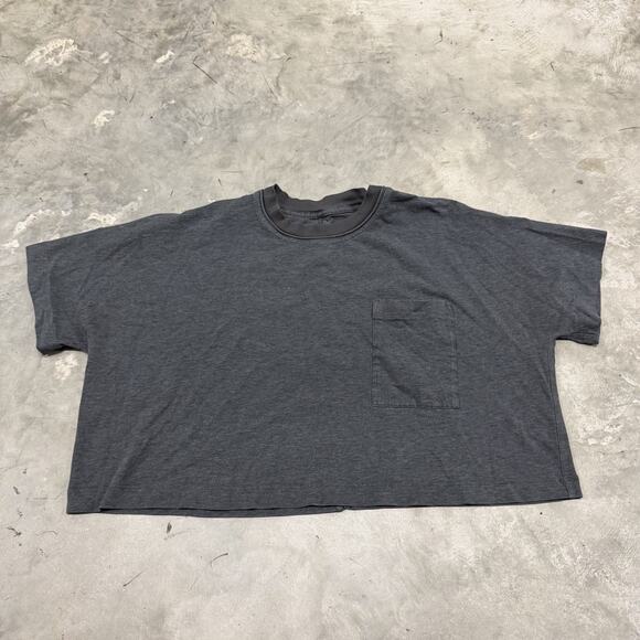 Lululemon Tops - Lululemon Athletics Crop Top Front Pocket Charcoal Gray Activewear Size L Basic